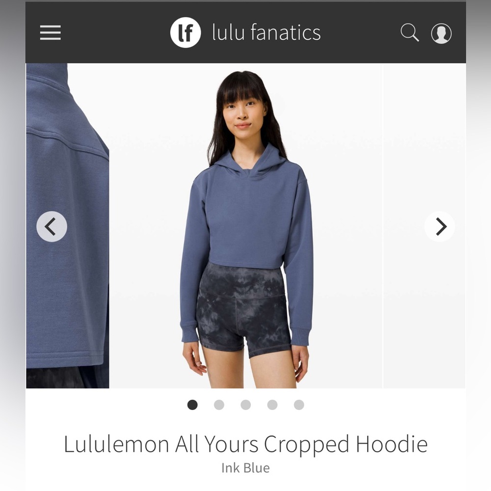 Lululemon All Yours Cropped Hoodie Size 8